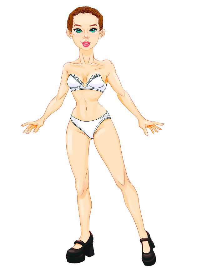 Illustrated paper doll