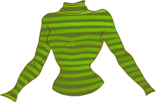 Striped turtleneck